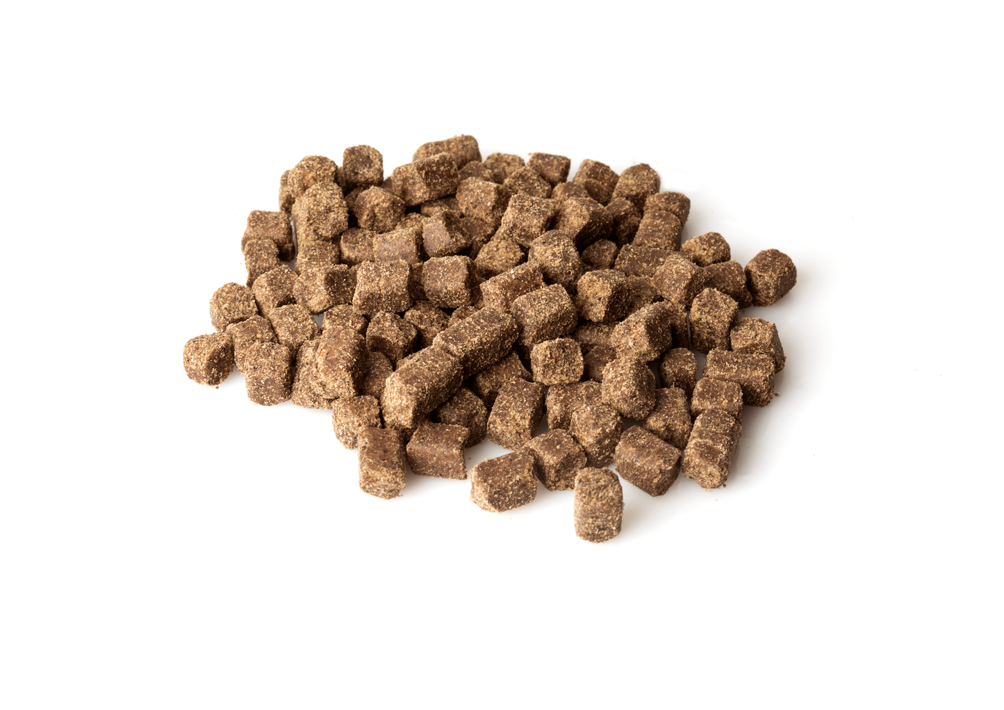 Premium kaltgepresstes Trockenfutter: Große quadratische Kroketten für optimales Kauen; Senior, Medium & Maxi.